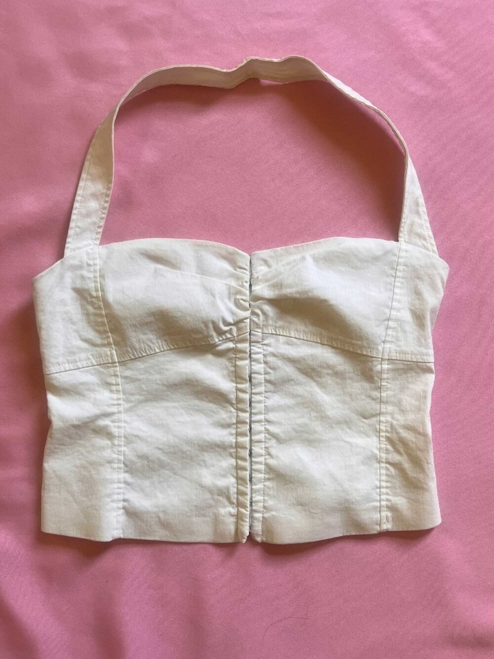 Zara White Corset Halter Top
